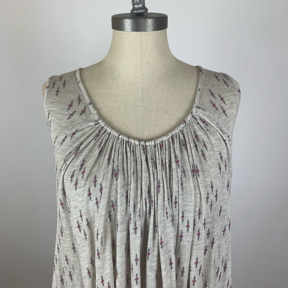 Free People Floral Tan Tank Top - Picture 3 of 6